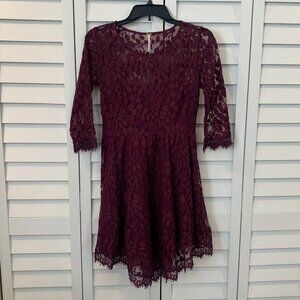 Free People Purple Lace Dress